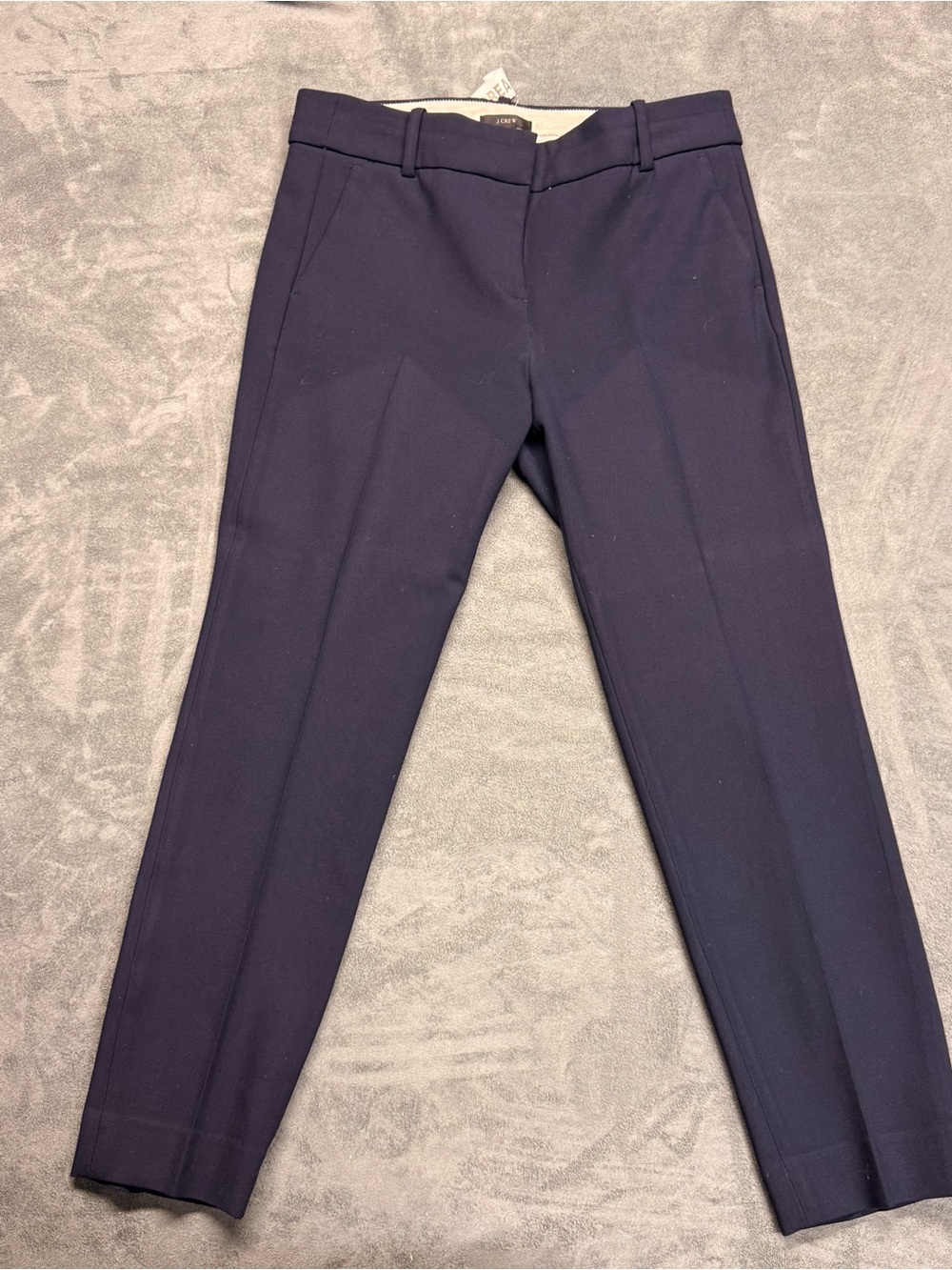 J. Crew Cropped Ankle Dress Pants in Navy